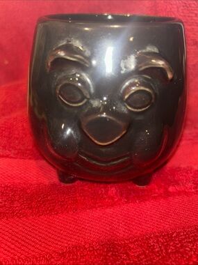 Harley-Davidson Black Hog Glazed Ceramic Mug with Logo 1983